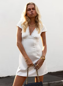 French Oasis Mini Dress - White Rose | Peppermayo (Global)