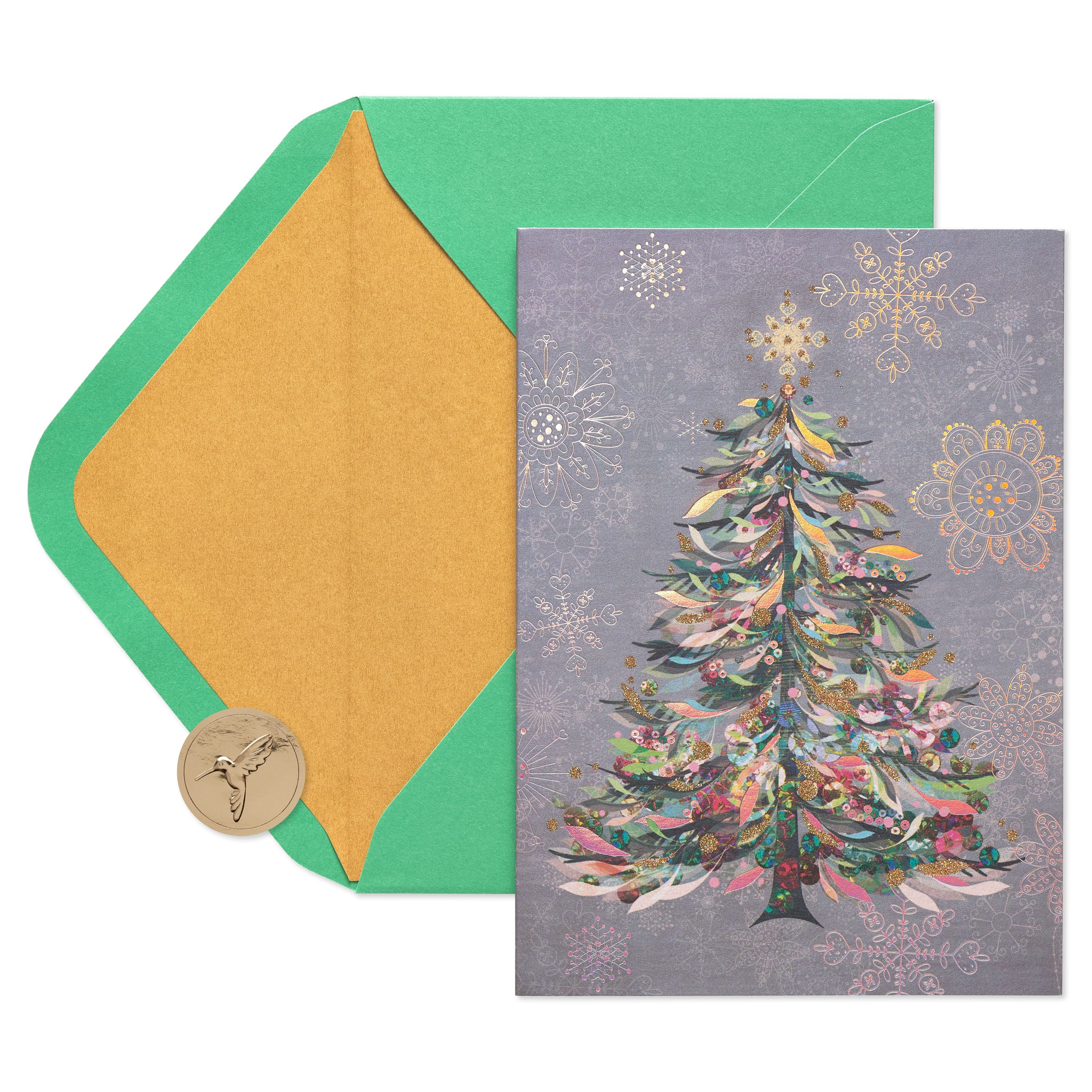 Papyrus Festive Tree Boxed Holiday Card, 14-Count - Walmart.com | Walmart (US)