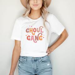 Ghoul Gang Adult Graphic Tee | White | Caden Lane