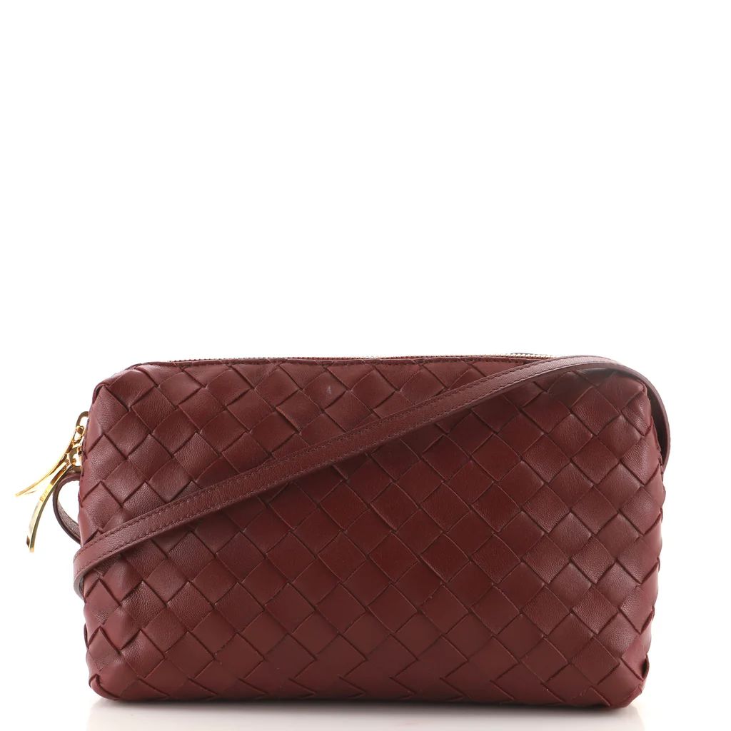 Bottega Veneta Zip Crossbody Bag Intrecciato Nappa Small Red 1456211 | Rebag