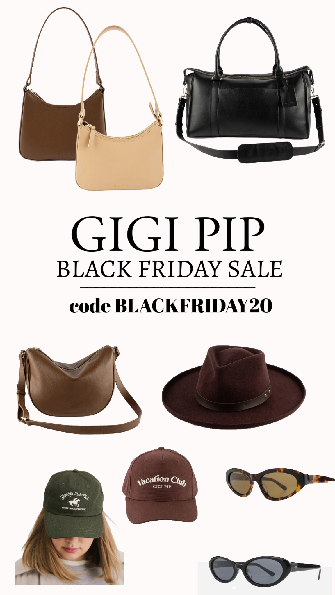 Quality bags and hats I have and LOVE from GigiPip, will make great Christmas gifts as well 🫶🏼♥️ Entire site on sale for their Black Friday event! Use code BLACKFRIDAY20 to save! 

#LTKGiftGuide #LTKSeasonal #LTKHoliday