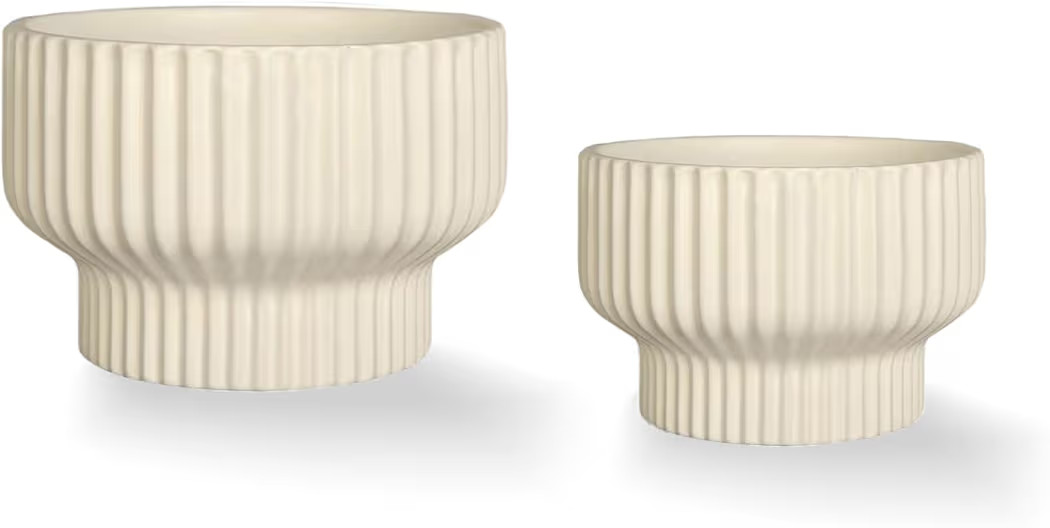 Puoyik 2 Piece Set of Flower Pots 8/6 inches, Ceramic Flower Pots with Drainage Holes, Indoor and... | Amazon (US)