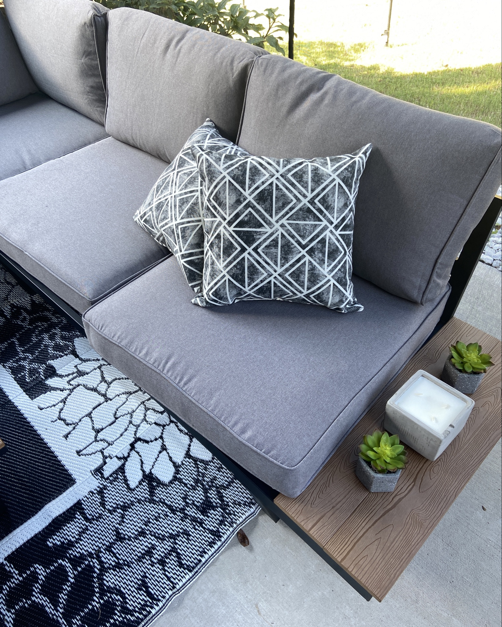 Here in the South, Summer is saying bye-bye so enjoy your outdoor space while you can! We bought accent pillows from At Home for a comfy farewell. 

#LTKHome #LTKFindsUnder50 #LTKStyleTip
