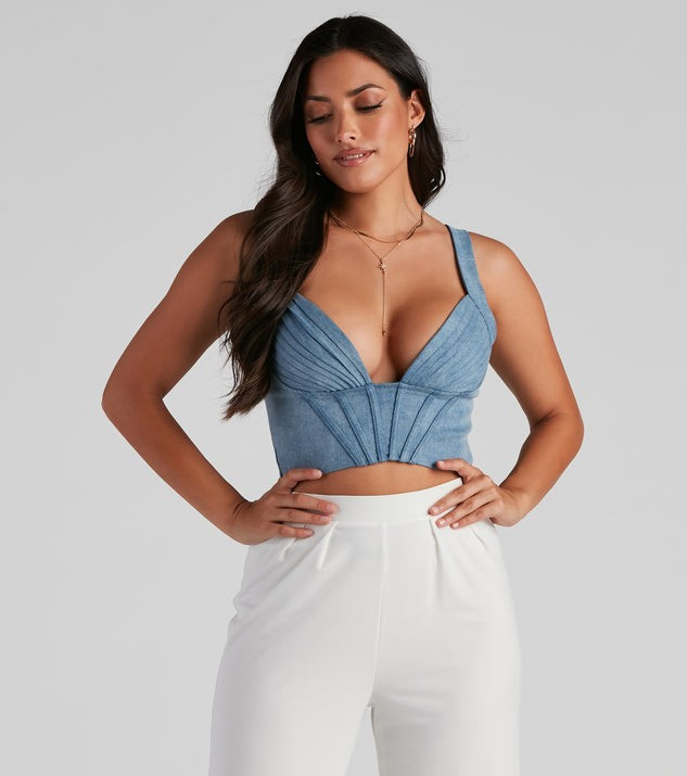 Denim Dream Pleated Corset | Windsor Stores