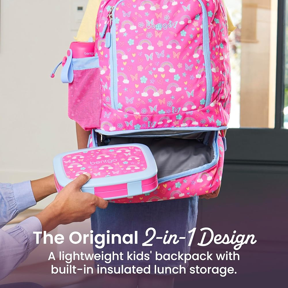 Bentgo Kids 2-in-1 Backpack & Insulated Lunch Bag with Padded Straps | Amazon (US)