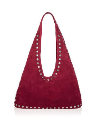 AQUA Studded Suede Hobo Bag - Exclusive | Bloomingdale's Handbags | Bloomingdale's (AU)