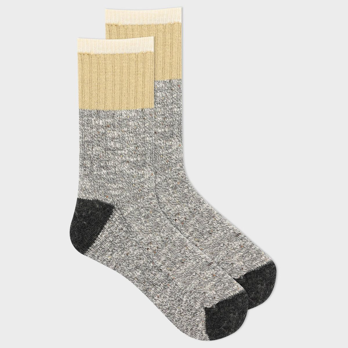 Alaska Knits Women's Chunky Block Wool Blend Crew Socks - Black 4-10 | Target