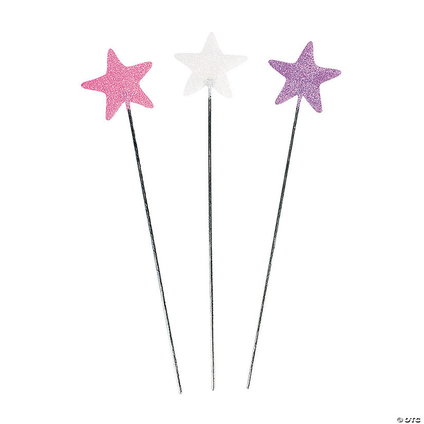 Pastel Glittery Star Wands- 12 Pc. | Oriental Trading Company