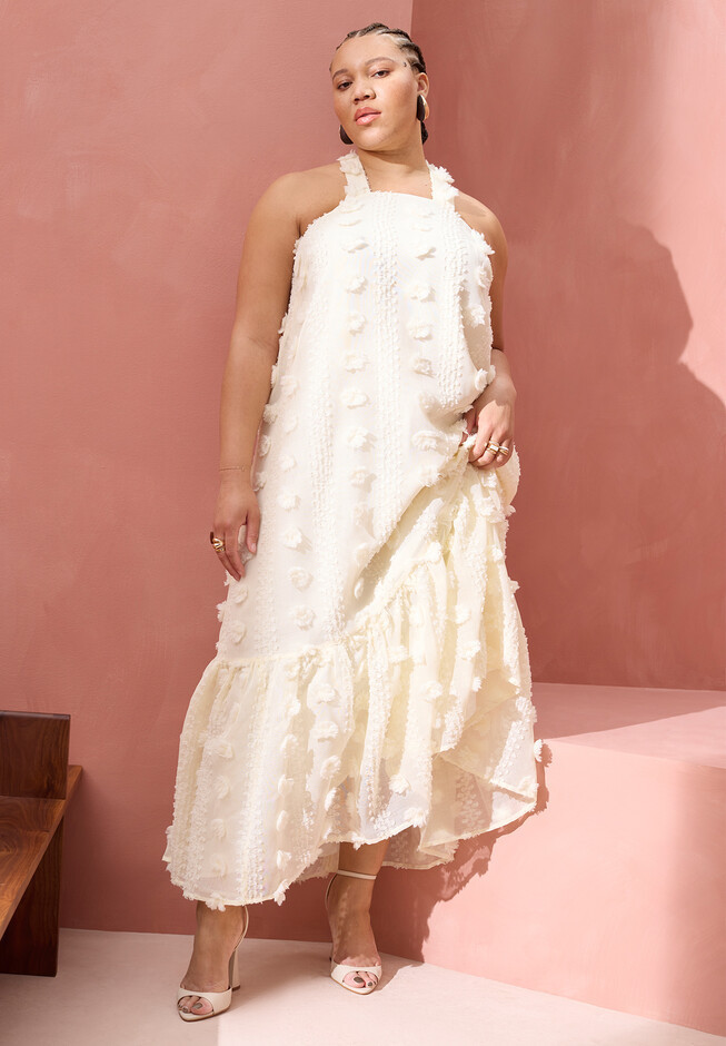 Floral Texture Maxi Dress | Eloquii