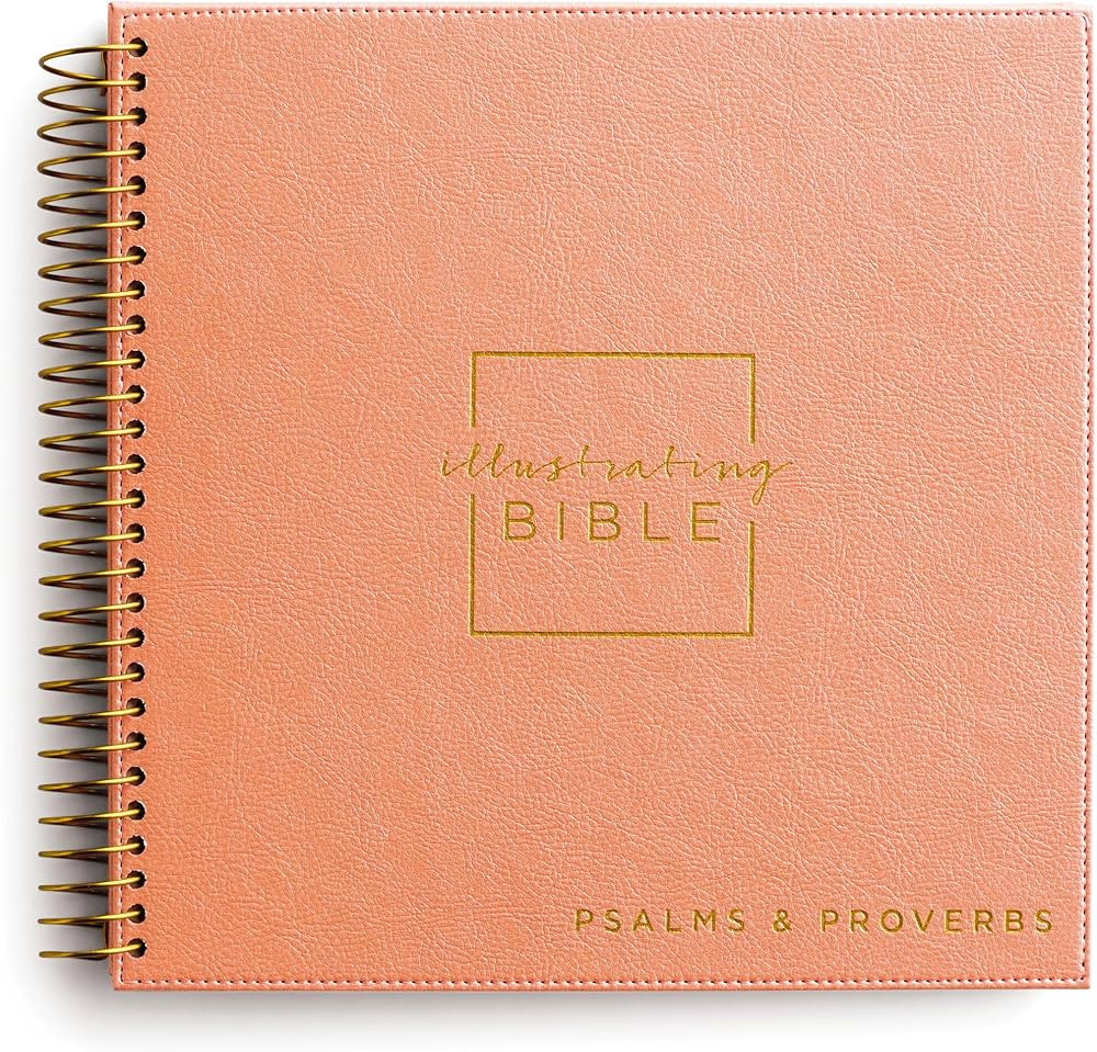 NIV, Spiral-bound Illustrating Bible: Psalms and Proverbs, Leathersoft Spiral, Coral: Draw, Write... | Amazon (US)