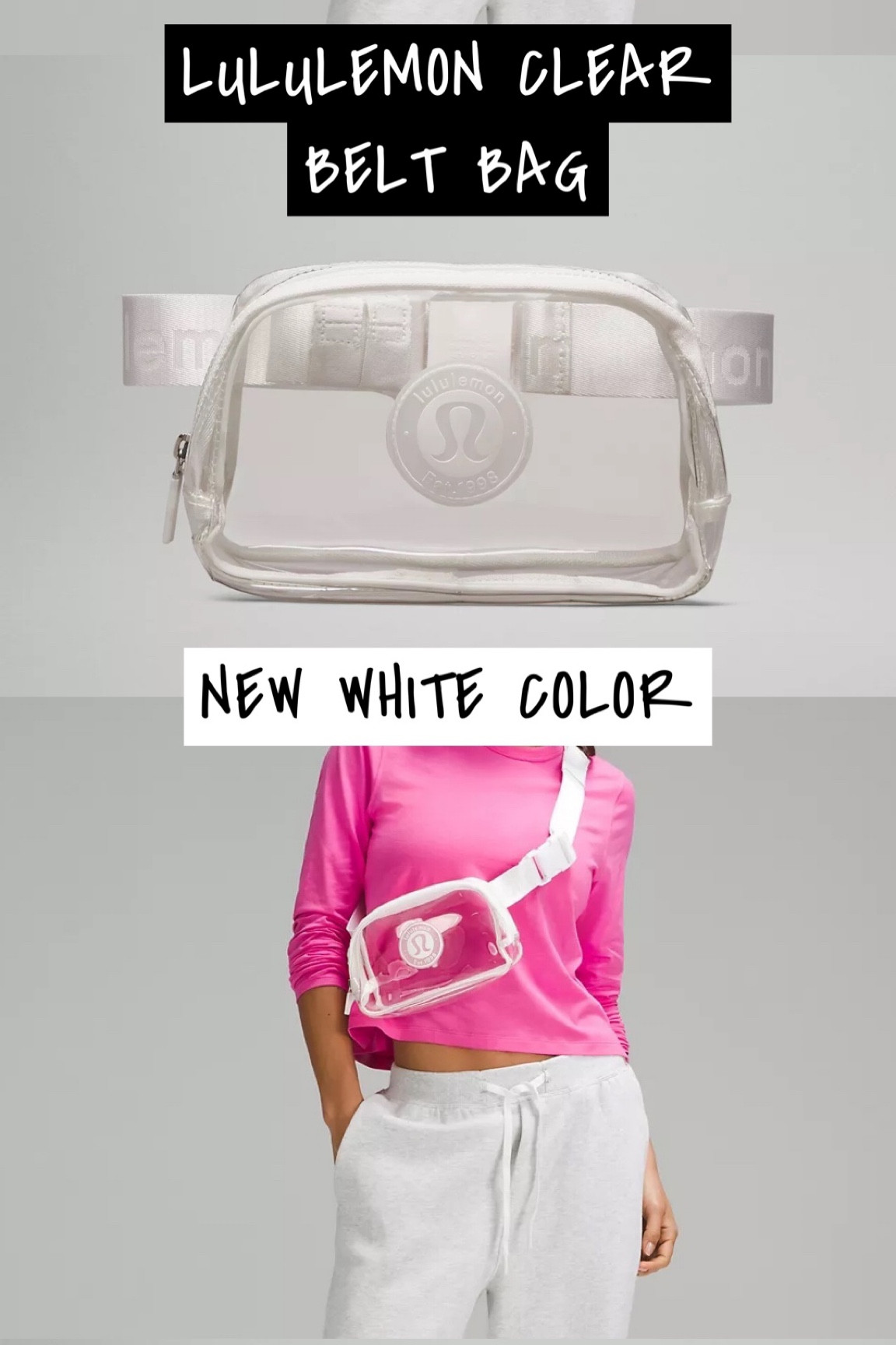 lululemon clear belt bag restock katwalksf on LTK
