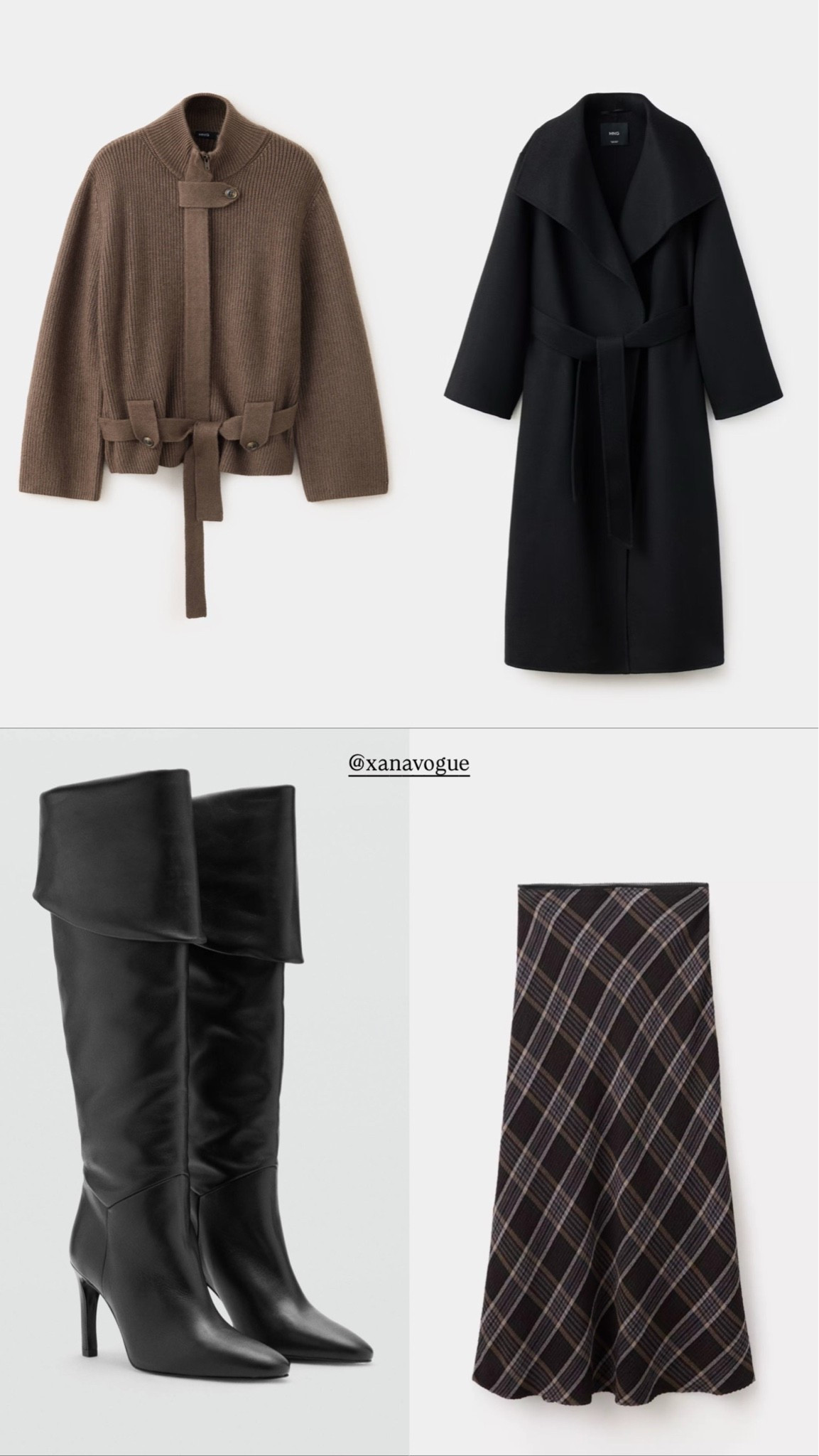Chocolate Brown Jacket and Check Midi Skirt Outfit 🍁

A polished fall outfit with a chocolate knit jacket, checked midi skirt and tall boots.

🔎 Mango fall outfit, Mango chocolate jacket, brown knit jacket, belted knit jacket, checked midi skirt, brown plaid skirt, chocolate brown outfit, fall tonal outfit, autumn outfit women, boots and midi skirt, everyday fall outfit, elegant fall style, day to night outfit, brown capsule wardrobe, fall layering outfit
