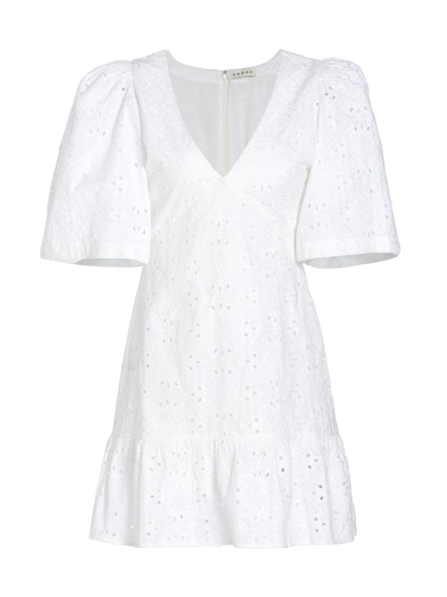 Mariana Eyelet Minidress | Saks Fifth Avenue