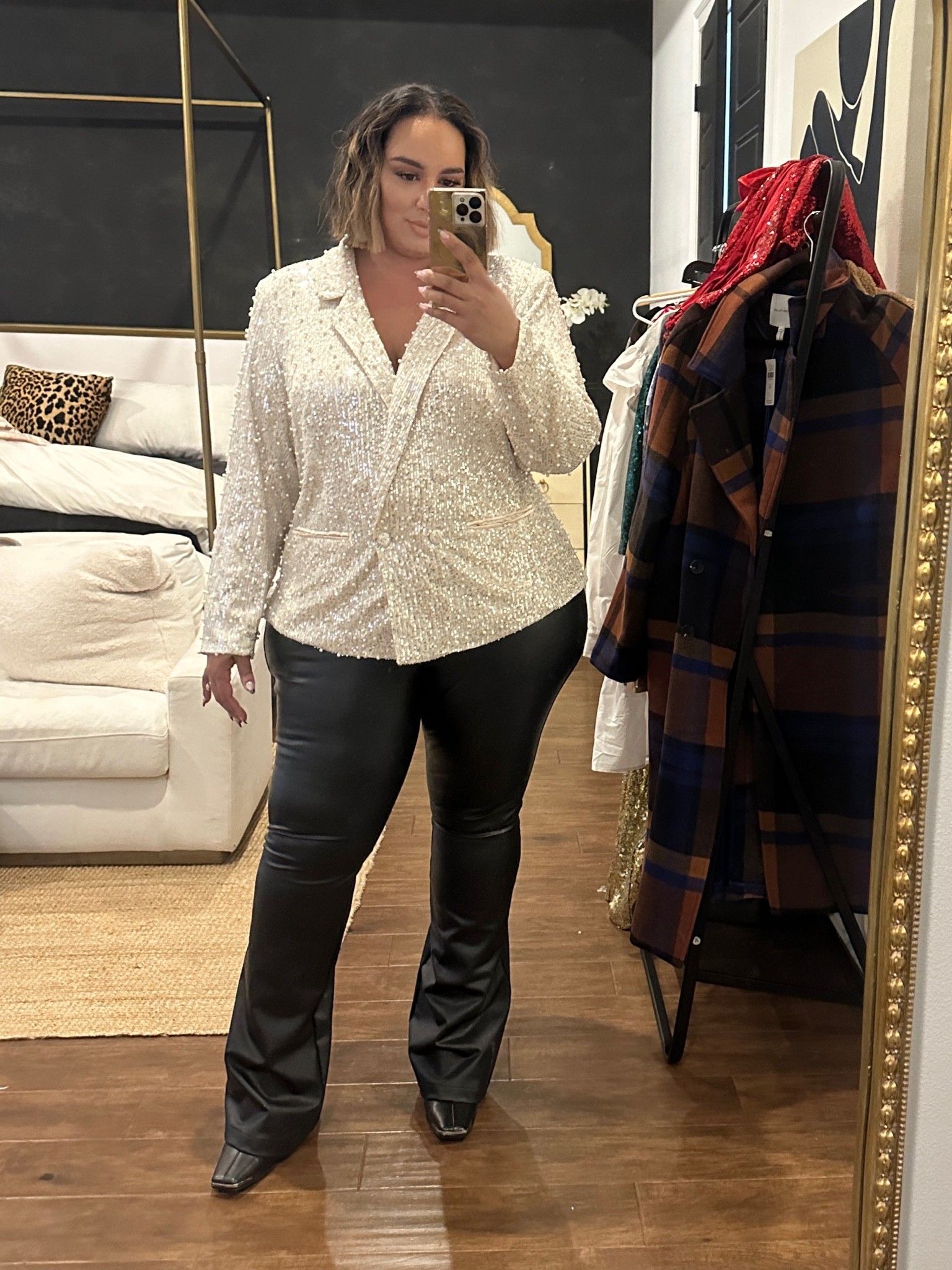 Love these Spanx flare faux leather pants! 20% off

#LTKplussize #LTKCyberWeek #LTKmidsize