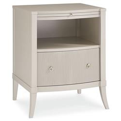 Caracole New Love Modern Matte Cream Birch Wood 1 Drawer Nightstand | Kathy Kuo Home