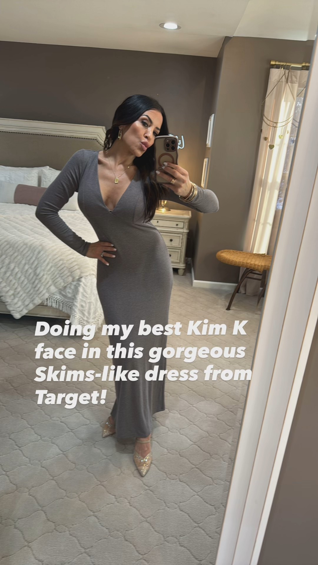 OK guys this dress is gorgeous! So soft and comfortable it can be worn for any holiday event or even just for date night it’s perfect and so toasty warm. Pair it with these cute shoes I got from Target, also or wear it with your tall boots.
🩶🩶🩶

#LTKHoliday #LTKSeasonal #LTKOver40