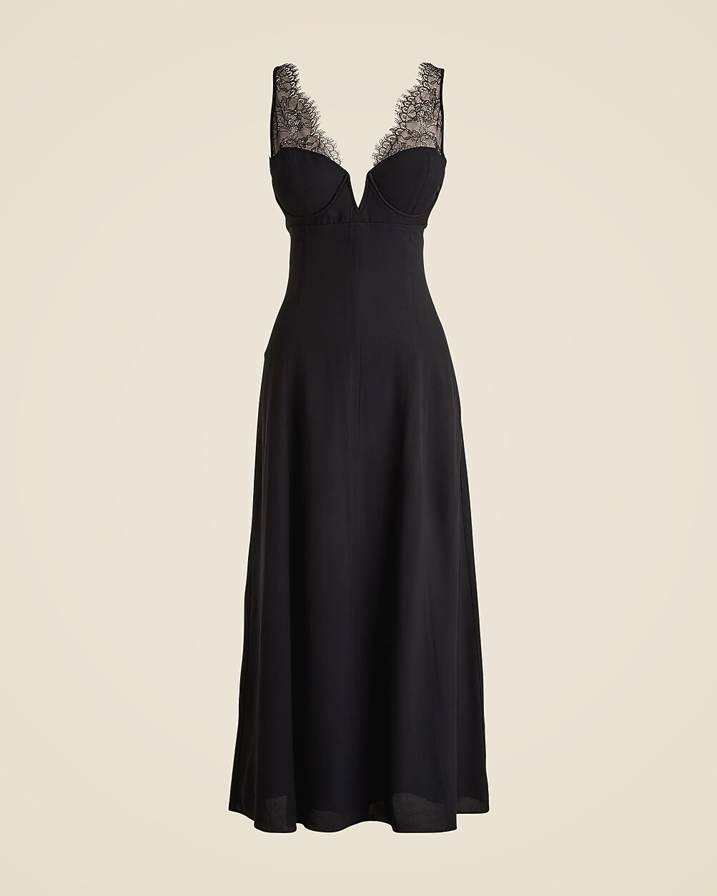 Collection structured lace-trim dress | J. Crew US