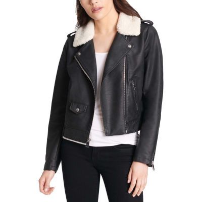 Levi's Faux Leather Water Resistant Lightweight Motorcycle Jacket | JCPenney
