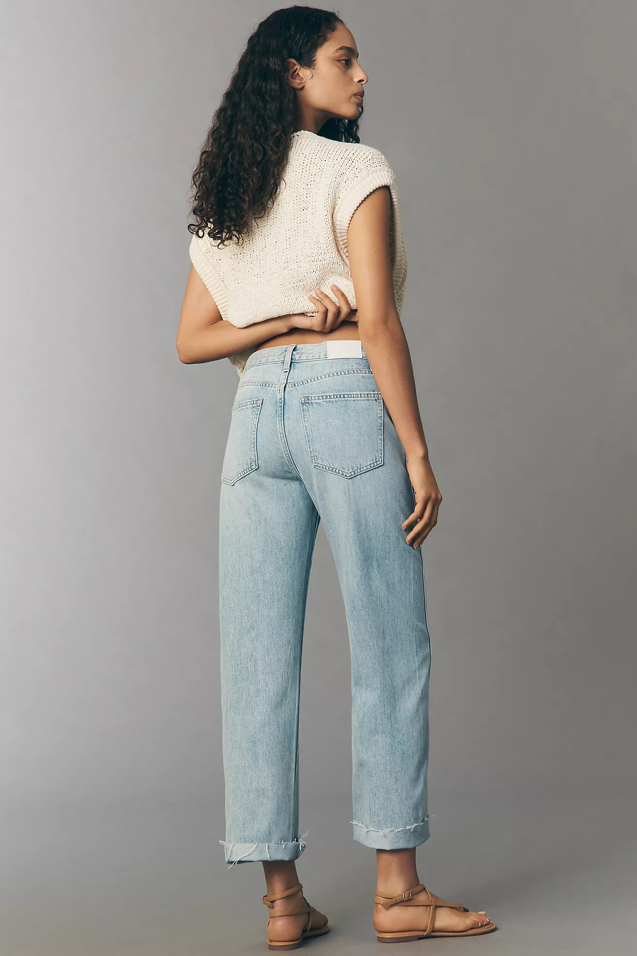 Pistola Kacey High-Rise Cuffed Boyfriend Jeans | Anthropologie (US)