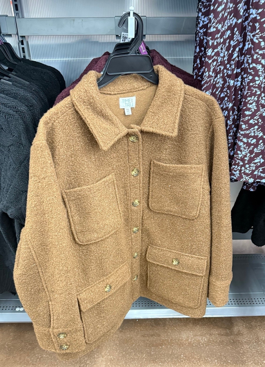 Brown tan Boucle Utility Shacket –  (XS–XXXL)

This brown boucle utility shacket from Time and Tru is the perfect layering piece for fall and winter. Cozy, midweight, and easy to style over sweaters or tees, it works for casual outfits, errands, and everyday outerwear looks.

#LTKSeasonal #LTKPlusSize #LTKMidsize