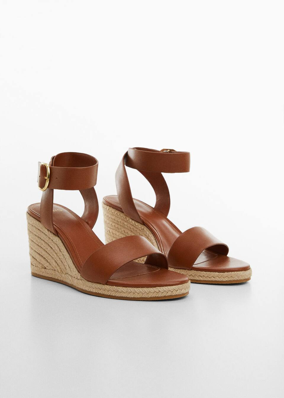 Wedge buckle sandals -  Women | Mango USA | MANGO (US)