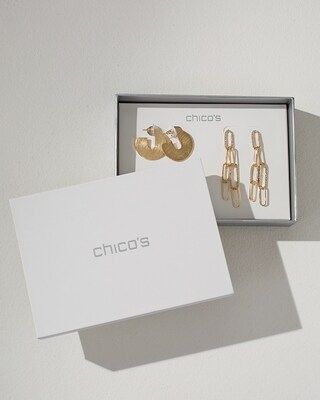 Gold Tone Drop and Hoop Set | Chico's