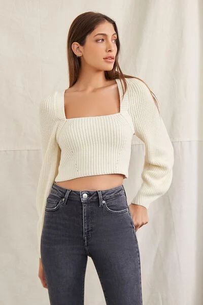 Rib-Knit Cropped Sweater | Forever 21 (US)