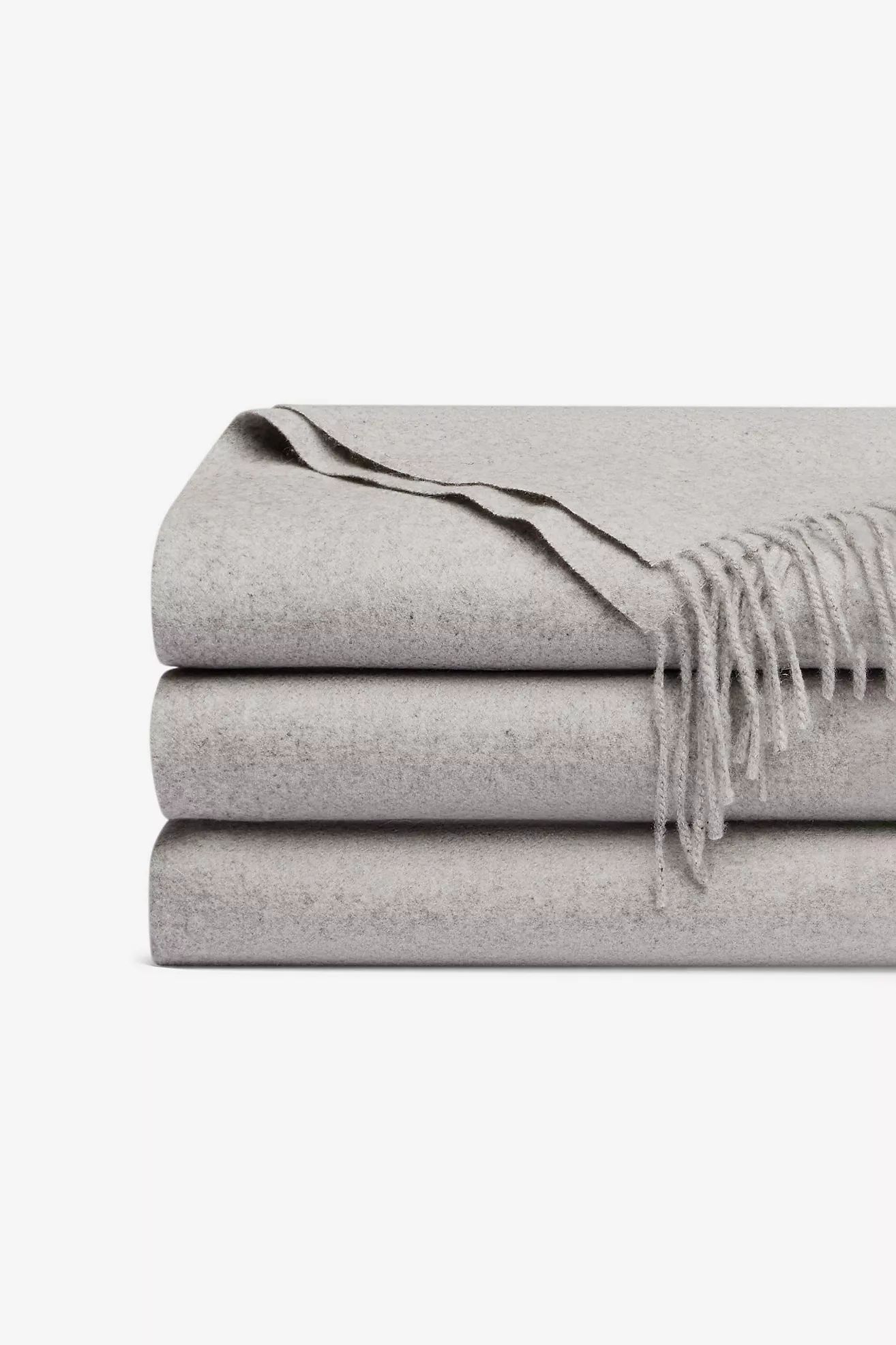 Cozy Earth Oversized Cashmere Tassel Blanket | Anthropologie (US)