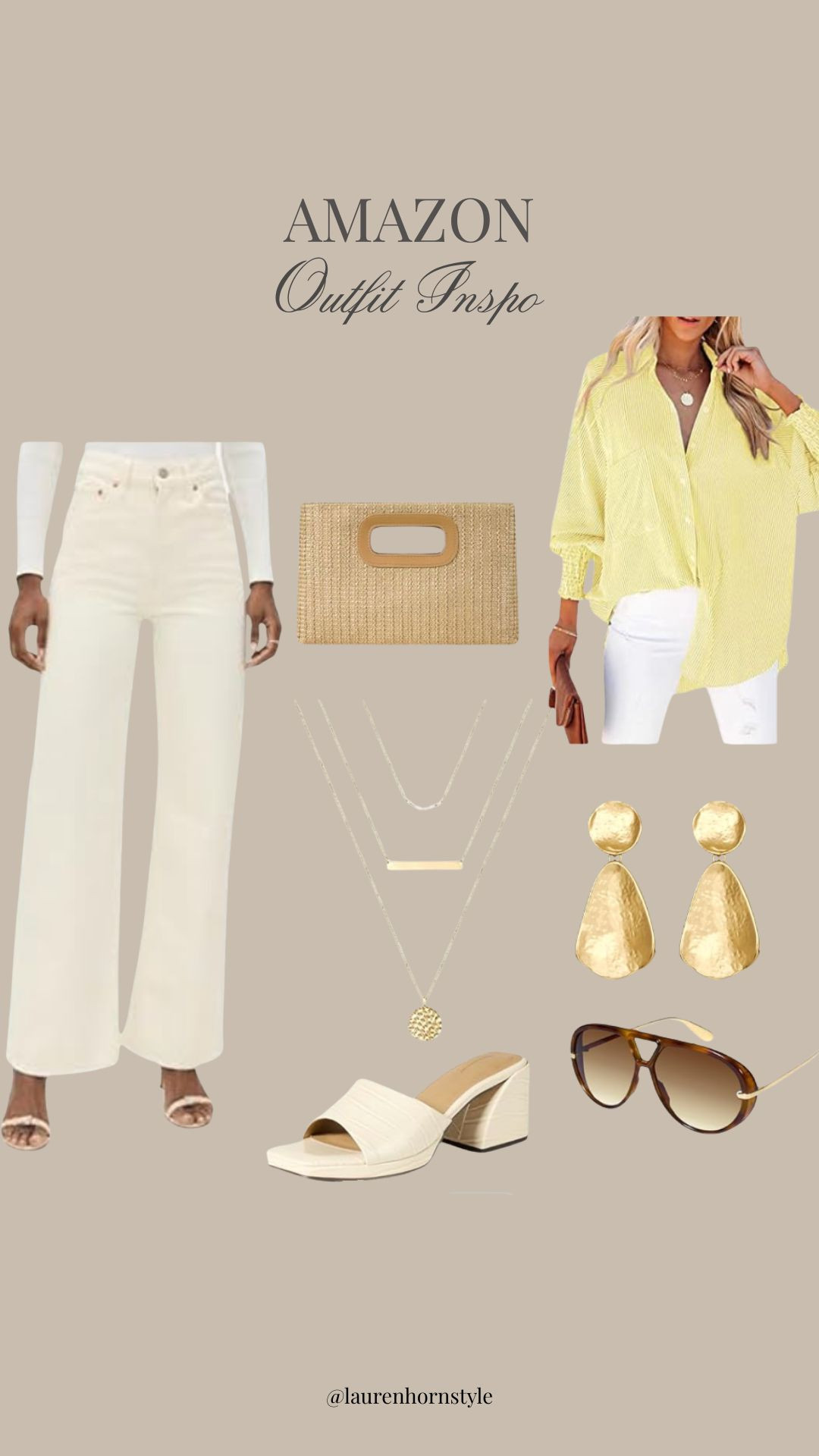 Elevated casual outfit idea from Amazon

spring style, vacation outfit, date night outfit, white denim, yellow button down 

 #LTKgrwm #LTKmomlife #LTKSeasonal