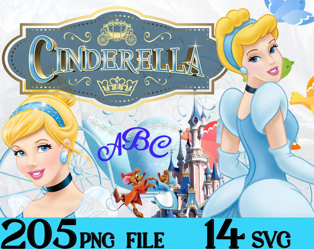 Cinderella,cinderella Clipart,cinderella Birthday,cinderella Digital,printable,cinderella Svg,png... | Etsy (US)
