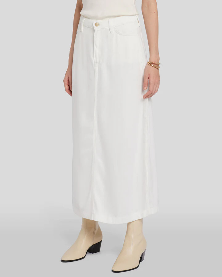 Denim Lustre Midi Skirt in Sunny | 7 For All Mankind