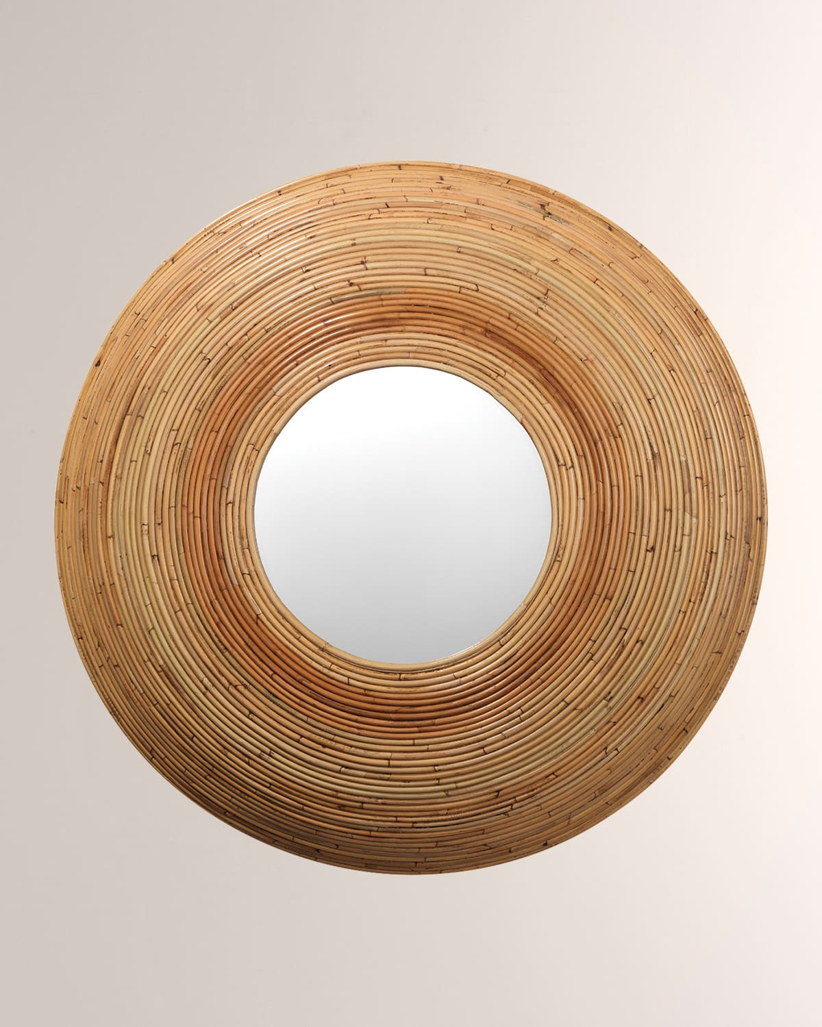 Koa Cone Rattan Mirror | Horchow
