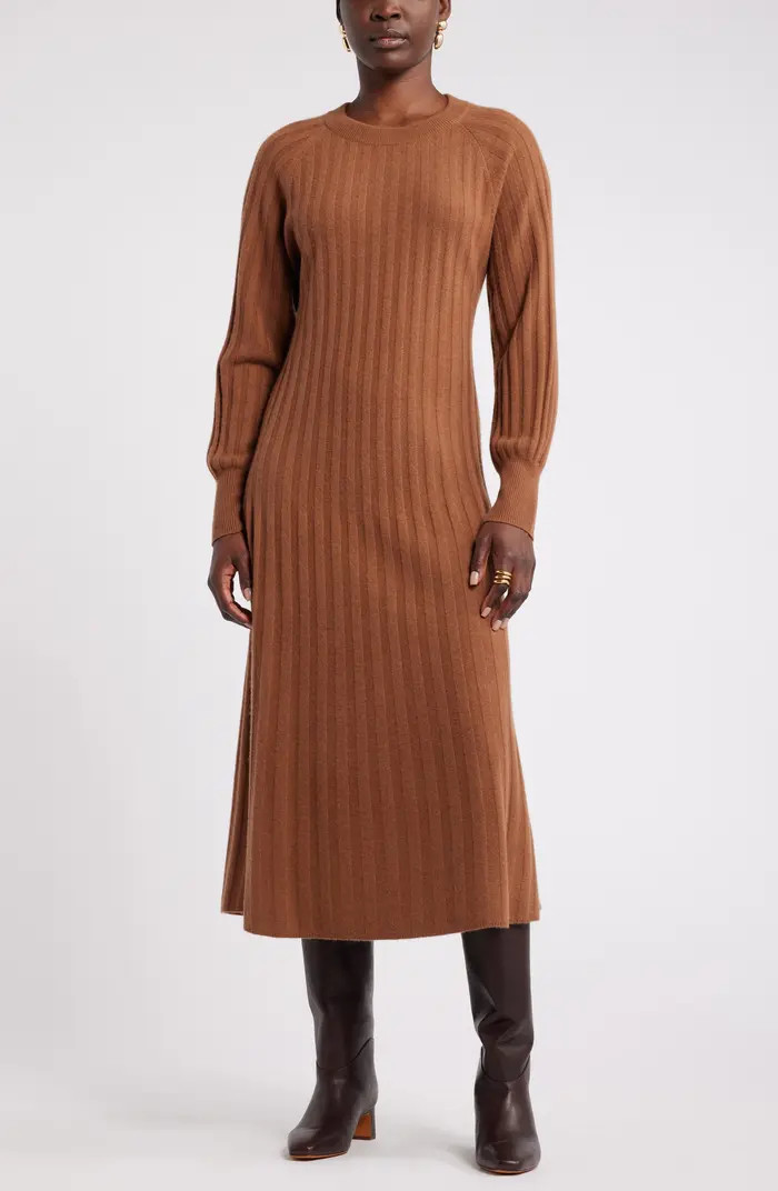 Nordstrom Long Sleeve Wool & Cashmere Sweater Dress | Nordstrom | Nordstrom
