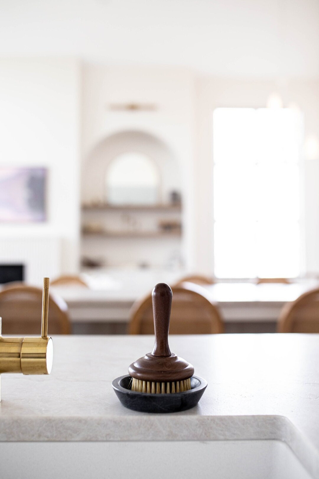 Dark Grey Stone Soap Dish Brush Holder - Etsy | Etsy (US)