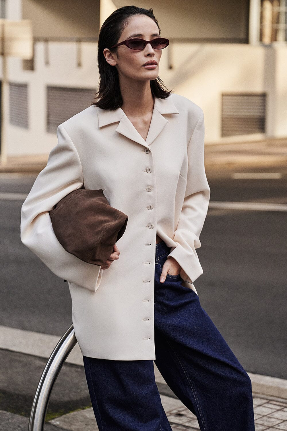 RYKER CREAM RELAXED BLAZER | DISSH
