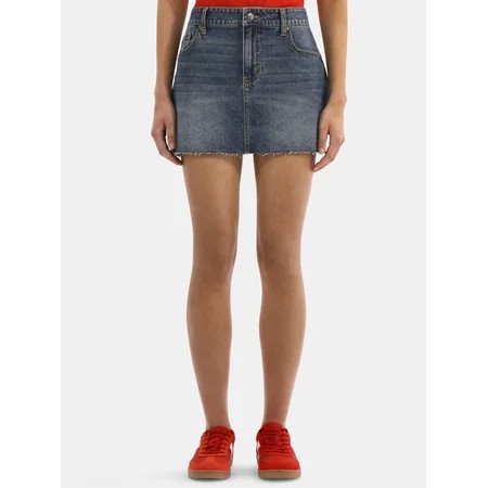 No Boundaries Denim Mini Skirt, Women's | Walmart (US)