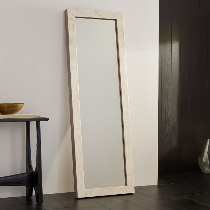Parsons Bone Inlay Floor Mirror - 24"W x 72" | West Elm (US)