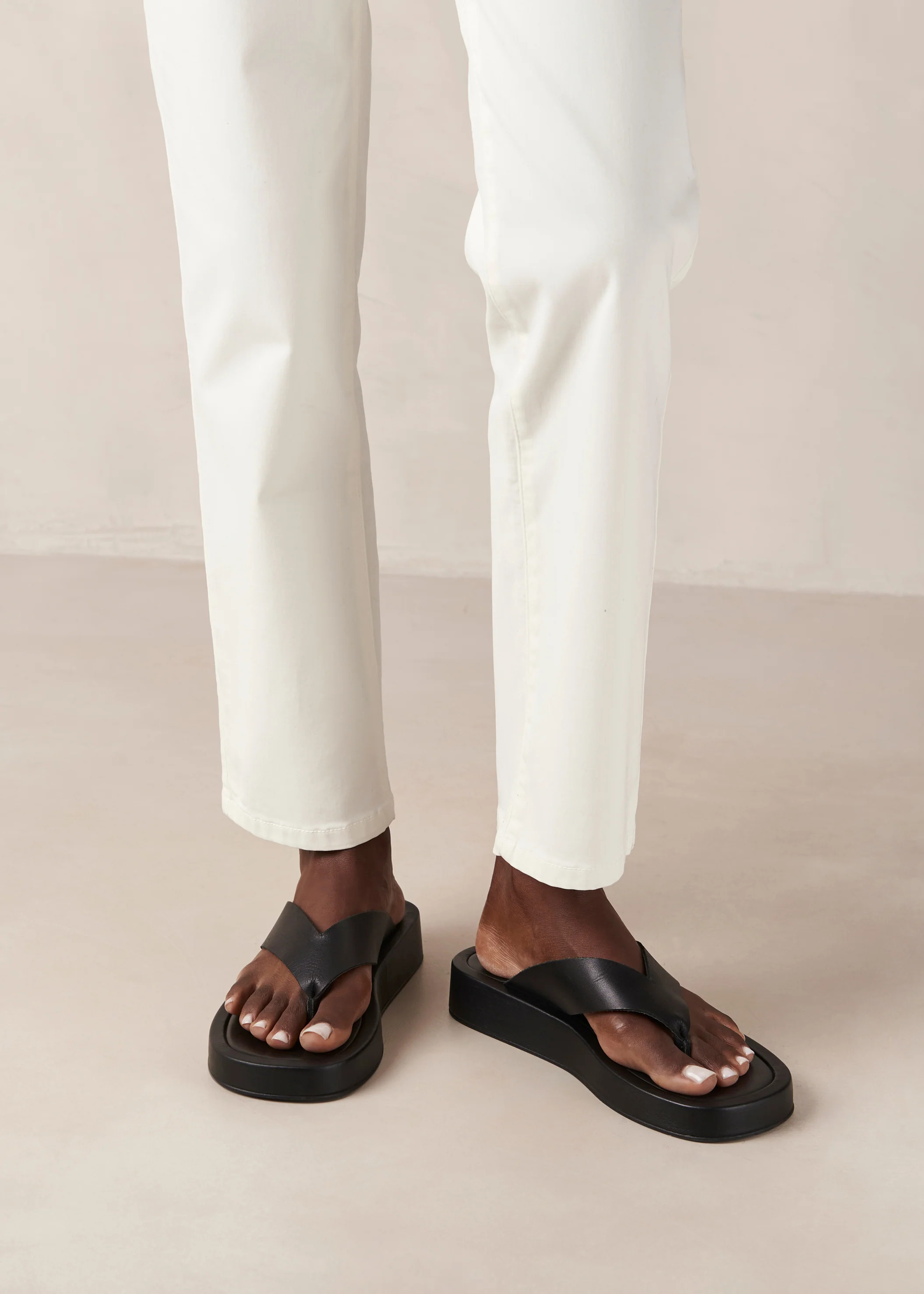 Overcast - Mules en cuir noir | Alohas FR