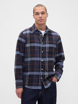 Organic Cotton Relaxed Flannel Shirt | Gap (CA)