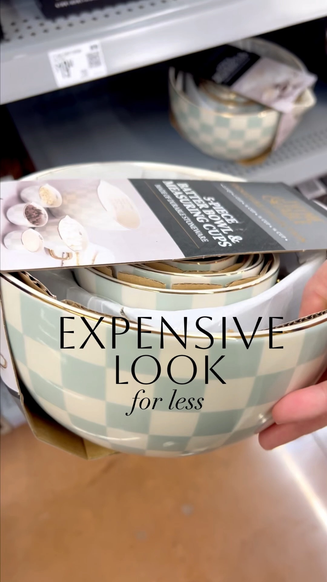 Expensive look for less. These checkered measuring bowls at Walmart give MacKenzie Childs vibes. There are similar woven vases to the McGee &
Co at Michael's and
HomeGoods. The beautiful media console at Walmart looks so much like the Arhaus one. On my latest trip to HomeGoods I noticed some gorgeous wreaths that are super similar to Williams and Sonoma, but less than $50.

#LTKHome