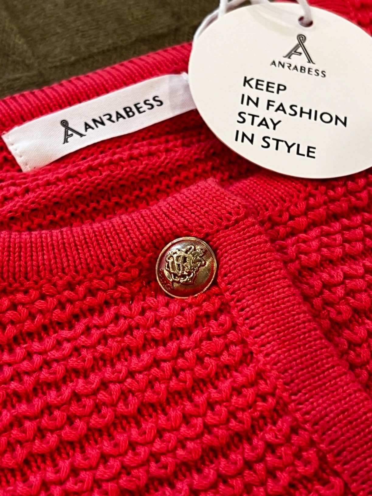 ANRABESS Women's Cardigan Sweaters 2023 Fall Open Front Long Sleeve Button Down Chunky Knit Cropp... | Amazon (US)