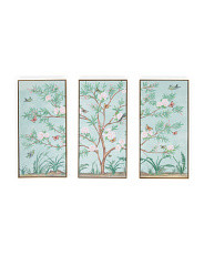 20x40 3pc Chinoiserie Bird Assorted Panels Wall Art | TJ Maxx