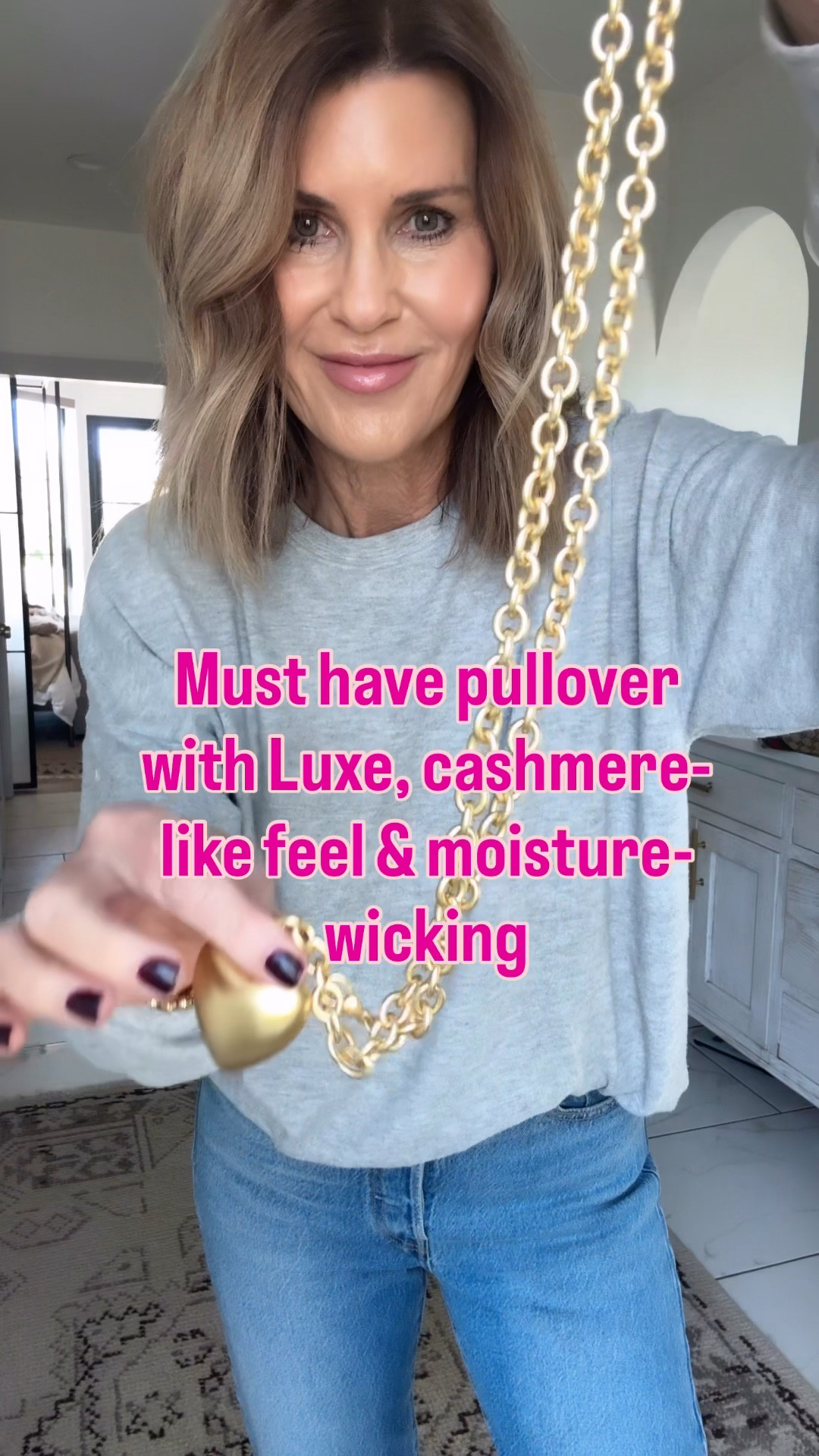 Wearing a medium in the so soft, feels like cashmere pullover. It’s moisture-wicking! So good I have in black as well 

#LTKGiftGuide #LTKStyleTip #LTKOver40