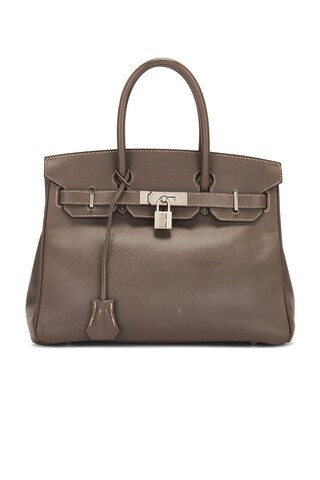 hermes Hermes Epsom Birkin 30 Handbag in Etain & Bleu Thalassa - Taupe. Size all. | FWRD 