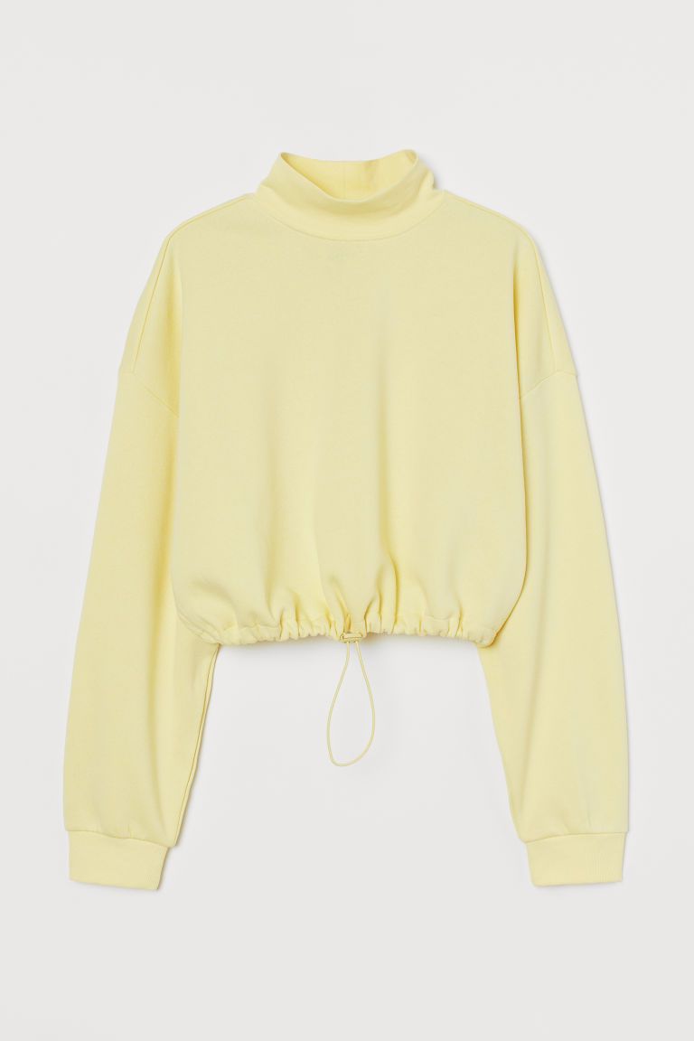 H & M - Drawstring Sweatshirt - Yellow | H&M (US + CA)
