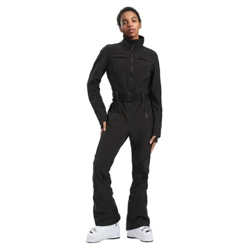 GSOU SNOW Womens Ski Suit One Piece Jumpsuit Ski Outfits Slim Waterproof Windproof Winter Sports Warm | Amazon (US)