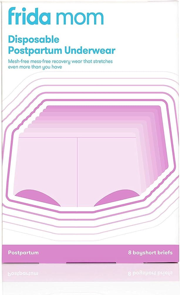 Frida Mom Women's Postpartum, Disposable Boyshort Underwear Size Regular (Waist 28"-42" Stretched... | Amazon (US)