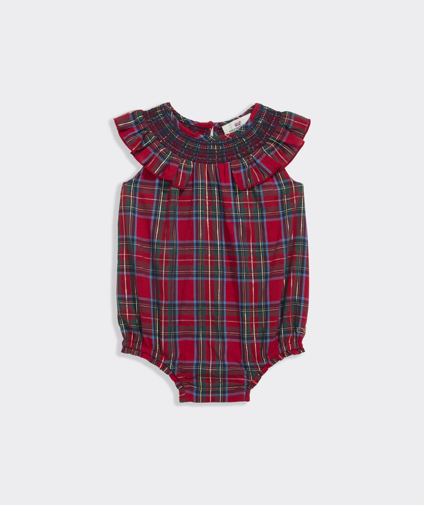 Baby Regan Tartan Bubble Romper | vineyard vines