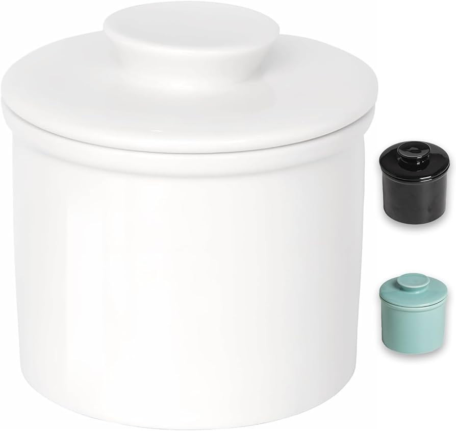 French Butter Crock, Ceramic Butter Dish with Lid Butter Keepers to Leave on Counter for Fresh Sp... | Amazon (US)
