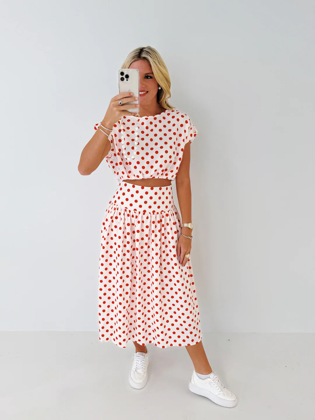 Emmy Polka Dot Set - Red/White | Fancyd Boutiqe